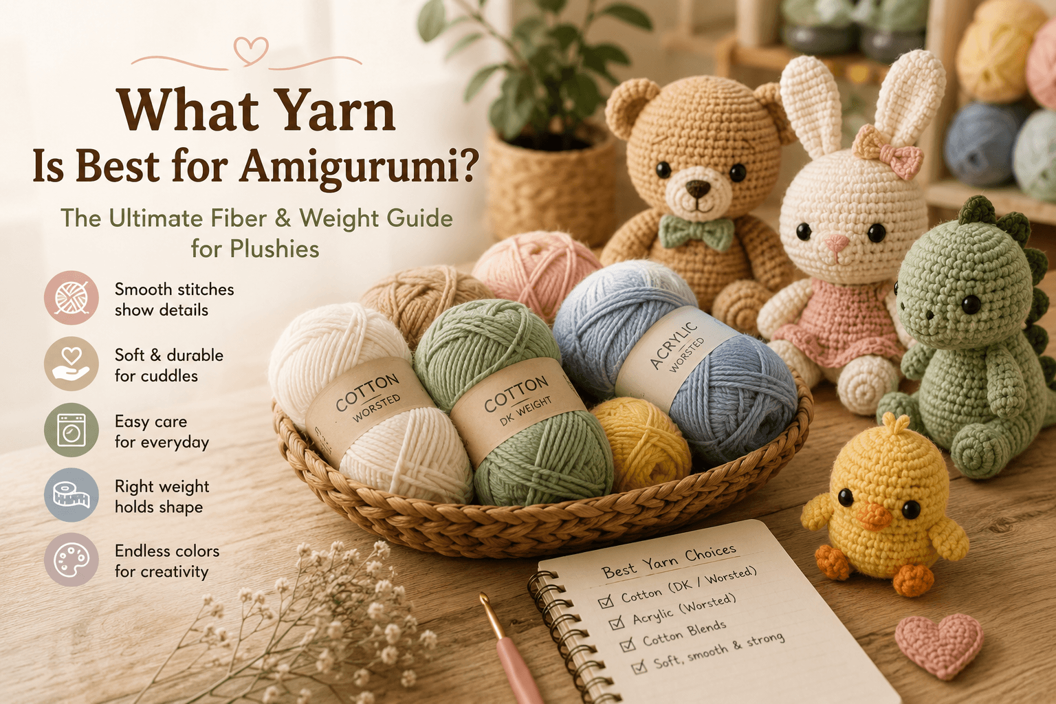 What Yarn Is Best for Amigurumi? The Ultimate Fiber & Weight Guide for Plushies