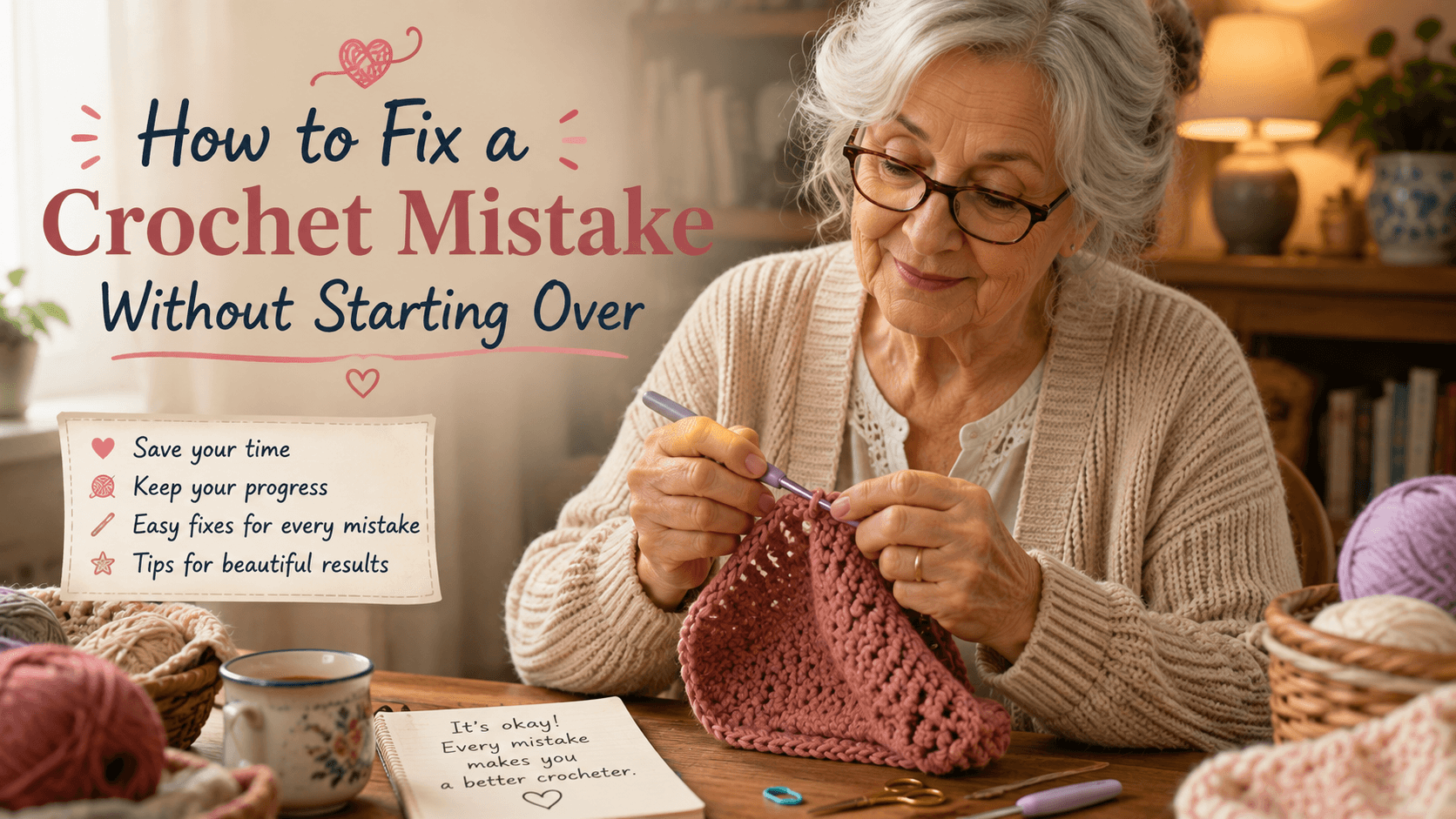 How to Fix a Crochet Mistake Without Starting Over