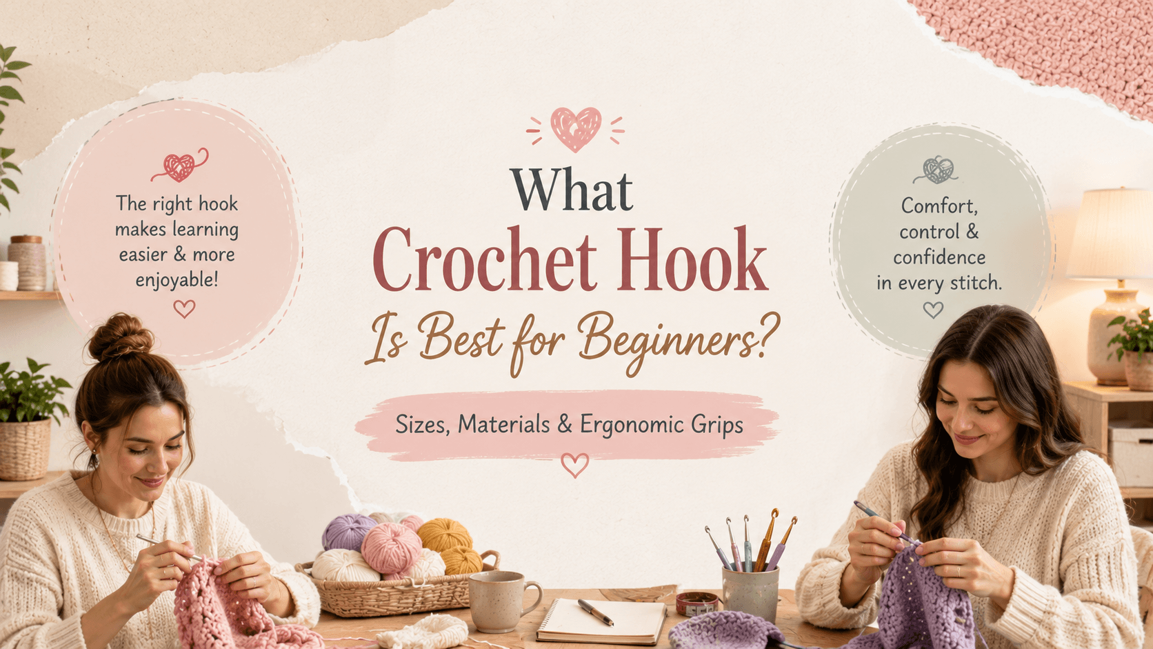 What Crochet Hook Is Best for Beginners? Sizes, Materials & Ergonomic Grips
