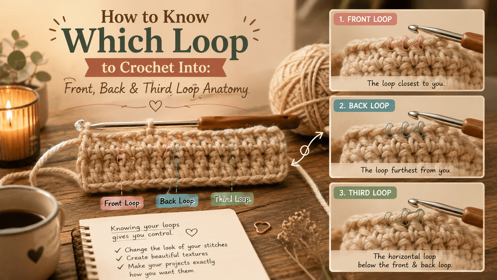 How to Know Which Loop to Crochet Into: Front, Back & Third Loop Guide