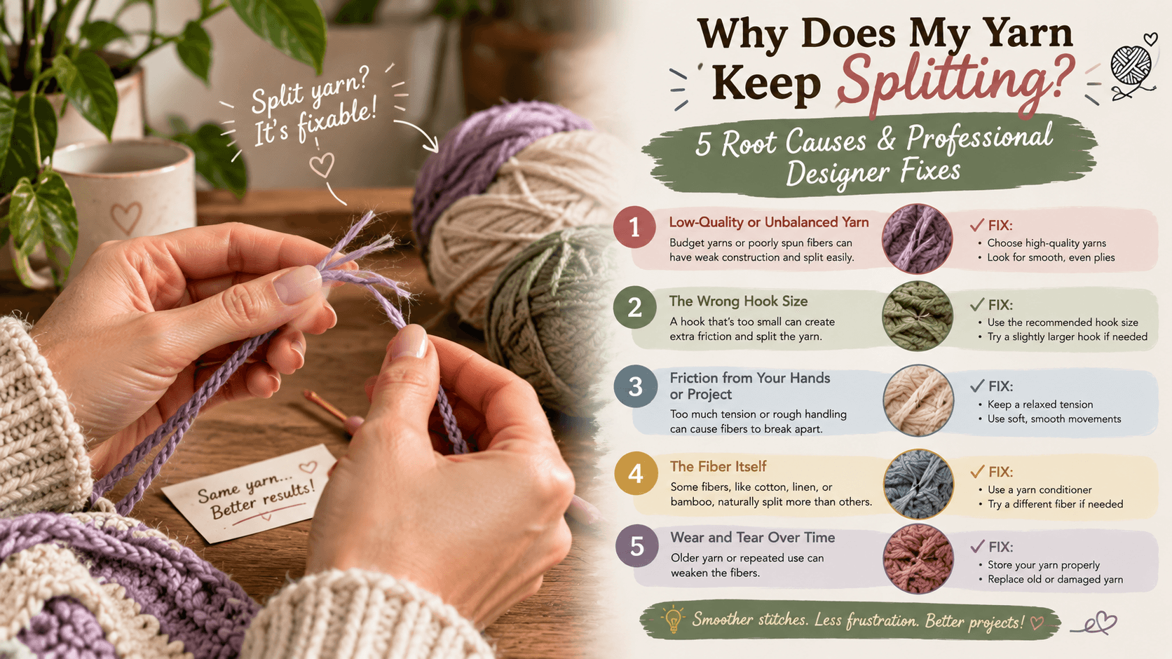 Why Does My Yarn Keep Splitting? 7 Causes & Easy Crochet Fixes